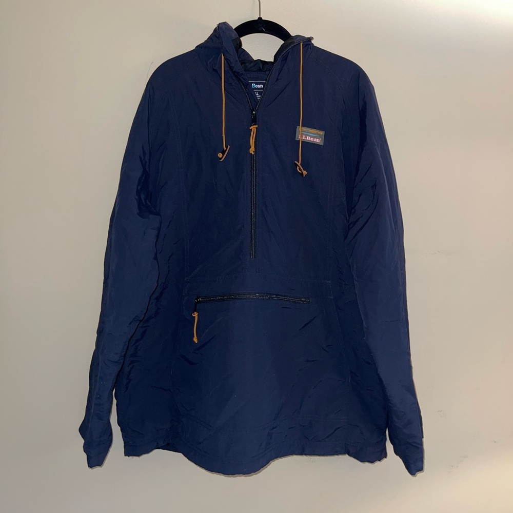 Black LL bean Mens Anorak